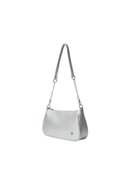 Bolso De Hombro Cartera Mujer Dama Karla Chacon Romy Plata