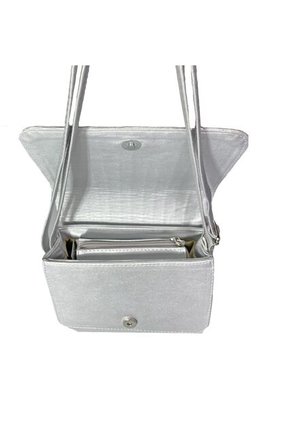 Bolso Cartera Manos Libres Dama Mujer Karla Chacon Baru Plata