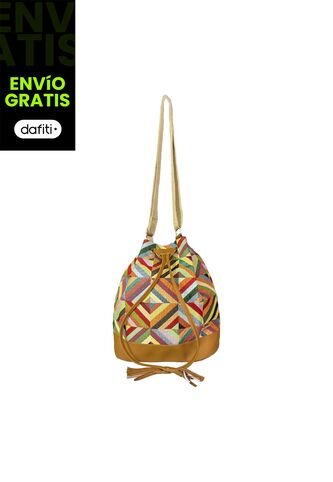 Bolso Manos Libres Bucket Dama Mujer Karla Chacon Aria Miel KARLA CHACON