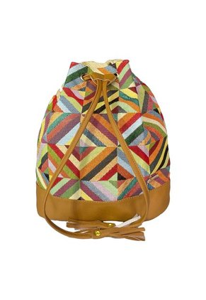 Bolso Manos Libres Bucket Dama Mujer Karla Chacon Aria Miel