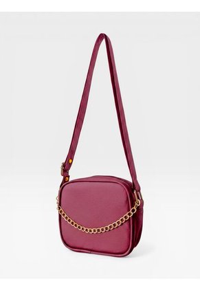 Set Dos Piezas Combo Bolso Mediano Y Manos Libres Borgoña Aria-Sade