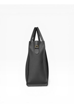 Combo De Tres Piezas Bolso Shopper Laura + Manos Libres Lara Y Monedero Karla Chacon Negro