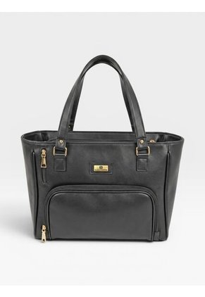 Bolso Tote Con Cosmetiquera Karla Chacon Niah Negro