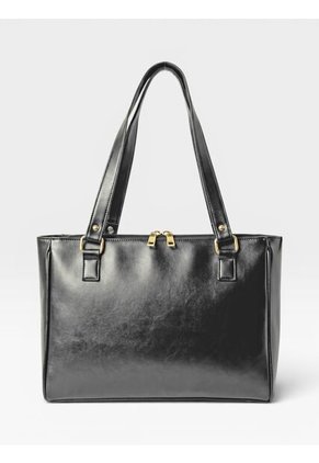 Bolso Tote Con Cosmetiquera Karla Chacon Niah Negro