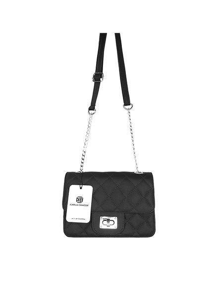 Bolso Manos Libres De Dama Mujer Karla Chacon Sanz Negro