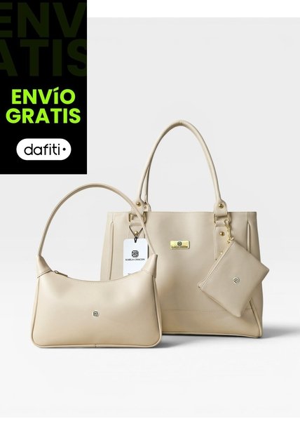 Set De Tres Piezas Combo Tote + Manos Libres + Monedero Karla Chacon