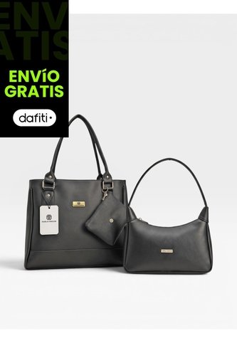 Set De Tres Piezas Combo Tote + Manos Libres + Monedero Karla Chacon KARLA CHACON