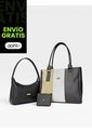 Set Para Mujer Bolso Tote+ Bolso Manos Libres + Monedero Karla Chacon de KARLA CHACON