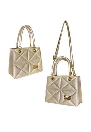 Bolso Cartera De Mano O Manos Libres Mujer Dama Karla Chacon Hada Dorado