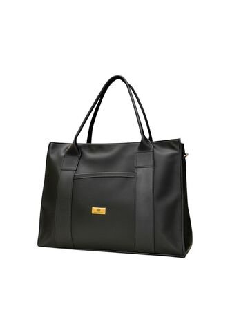 Bolso Tote Sport De Lona Para Mujer Karla Chacon Laura Negro KARLA CHACON