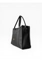 Combo De Tres Piezas Bolso Shopper Laura + Manos Libres Cuba Y Monedero Karla Chacon Negro de KARLA CHACON