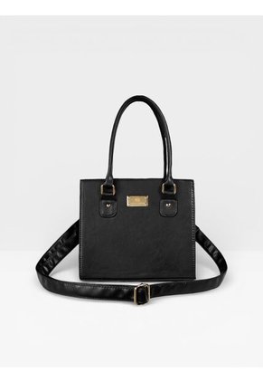 Bolso Cartera Doble Funcion De Dama Mujer Con Strap Desmontable Karla Chacon Jess Negro