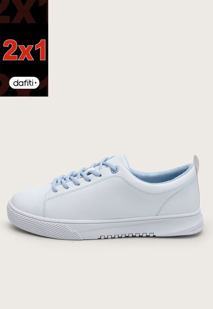 Tenis Lifestyle Blanco-Celeste Keddo