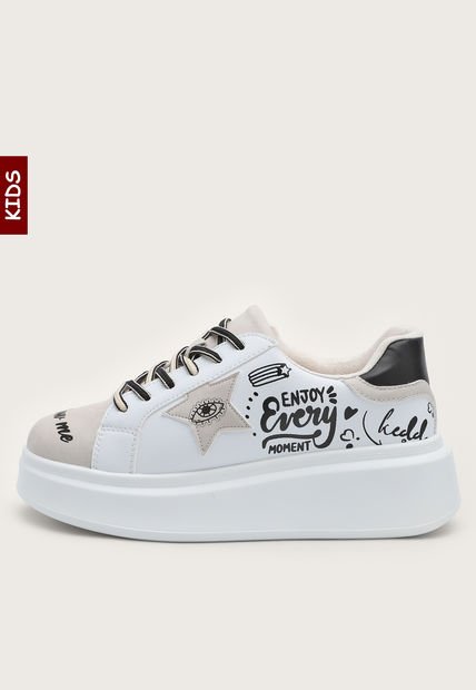 Imagen de Tenis Lifestyle Blanco-Beige-Negro Keddo Kids por Keddo