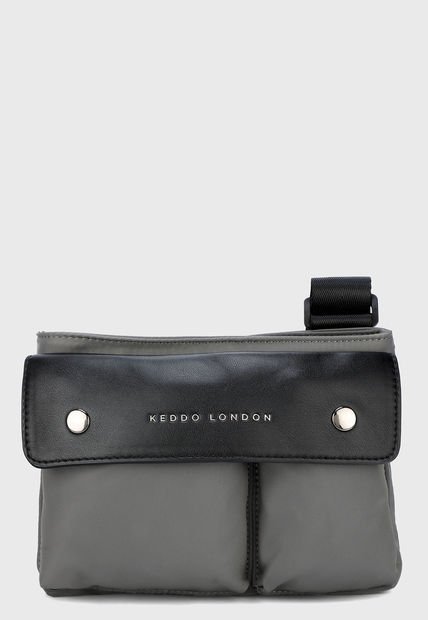 Bolso Manos Libres Gris-Negro Keddo