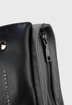 Bolso Manos Libres Gris-Negro Keddo