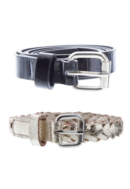 Dúo Cinturones KENNETH COLE REACTION Dorado-Dorado