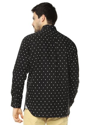 Camisa Negra-Blanca Kenneth Cole