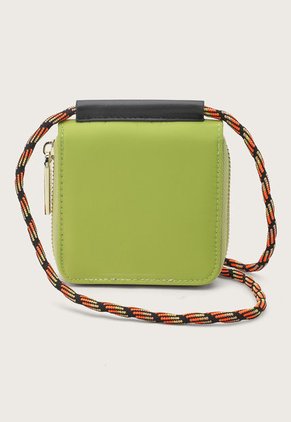 Bolso Manos Libres Verde Pistacho-Negro-Naranja KENNETH COLE Cleo