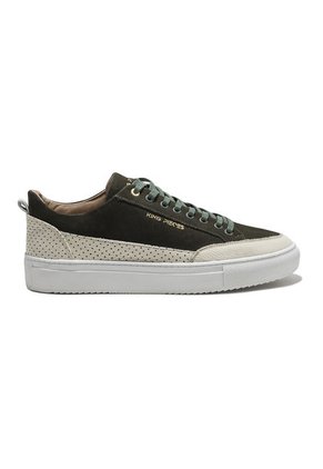 Tenis En Cuero Italiano Verde King Pieces Mazoni