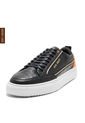 Tenis En Cuero Italiano NegroxNaranja King Pieces Mazoni de King pieces