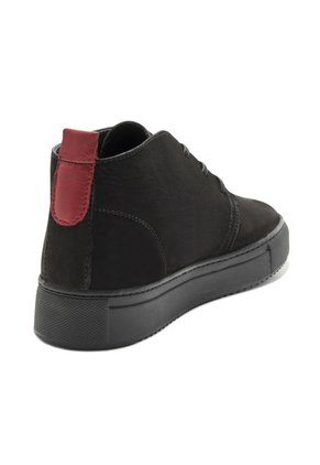 Tenis En Cuero Argentino Nobuck NegroXRojo King Pieces Detor 4