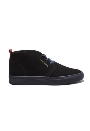 Tenis En Cuero Argentino Nobuck Negro X Azul King Pieces Detor 4