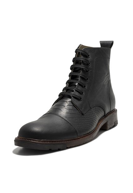 Bota Cuero Para Hombre Negro King Pieces 401 4