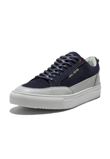 Tenis En Cuero Argentino Nobuck Azul King Pieces Mazoni 4