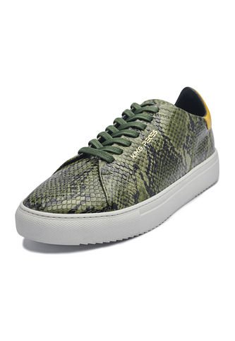 Tenis En Cuero Italiano Verde Textura Piton King Pieces Lourdes King pieces