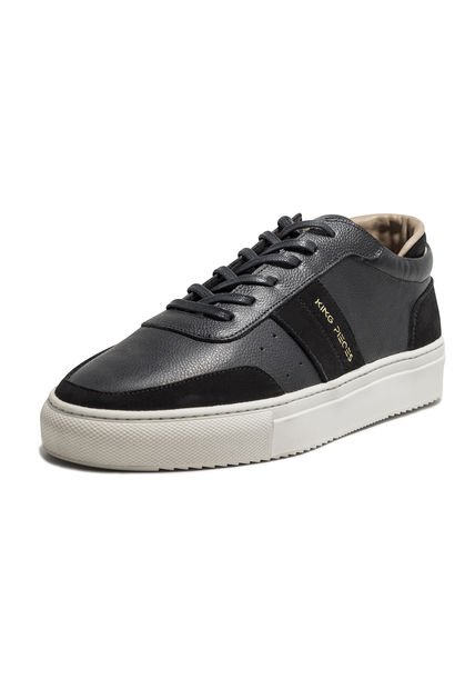 Tenis En Cuero Argentino Negro Liso King Pieces Boston