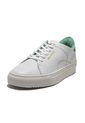 Tenis En Cuero Argentino Liso Blanco Con Verde King Pieces Lourdes 24 de King pieces