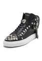 Tenis En Cuero Argentino Liso Taches Calavera Negro King Pieces Skull 4 de King pieces