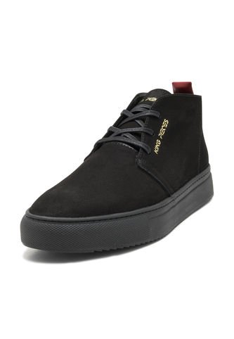 Tenis En Cuero Argentino Nobuck NegroXRojo King Pieces Detor 4 King pieces