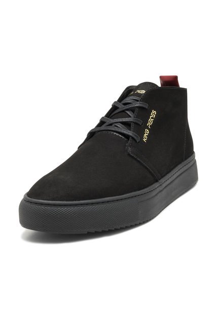 Tenis En Cuero Argentino Nobuck NegroXRojo King Pieces Detor 4