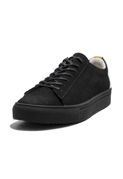 Tenis En Cuero Argentino Nobuck  Negro X Azul King Pieces Buchem 4