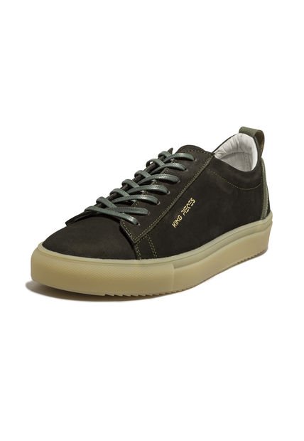Tenis En Cuero Italiano Nobuck Verde King Pieces Buchem 4