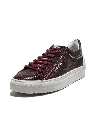 Tenis En Cuero Italiano Textura Piton Vinotinto King Pieces Buchem 4 King pieces