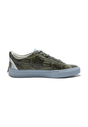 Tenis En Cuero Italiano Textura Piton Verde King Pieces Buchem 2p 4