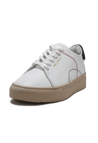 Tenis En Cuero Argentino Liso Blanco King Pieces Lourdes 24 King pieces