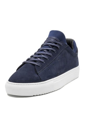Tenis En Cuero Italiano Nobuck Azul King Pieces Pava 4 King pieces