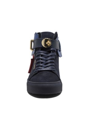 Tenis En Cuero Argentino Nobuck Azul Oscuro King Pieces Argento 4