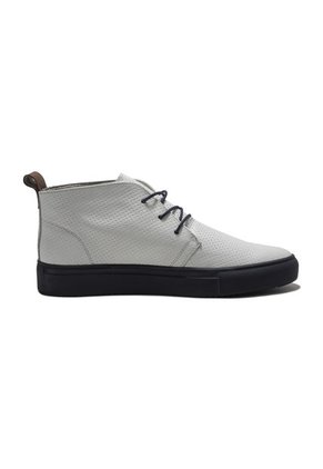 Tenis En Cuero Italiano Blanco Perforado King Pieces Detor 4