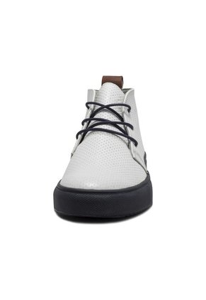 Tenis En Cuero Italiano Blanco Perforado King Pieces Detor 4