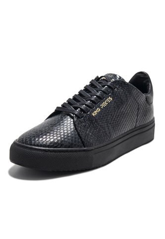 Tenis En Cuero Italiano Negro Piton King Pieces Lourdes 4 King pieces