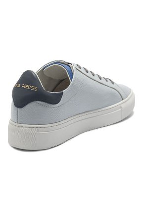 Tenis En Cuero Argentino Liso Celeste X Azul Rey King Pieces Rayden
