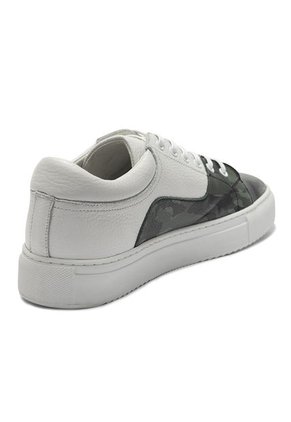 Tenis En Cuero Argentino Liso Blanco X Camuflado King Pieces Ryo