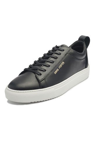 Tenis En Cuero Argentino Liso Negro King Pieces Buchem 4 King pieces