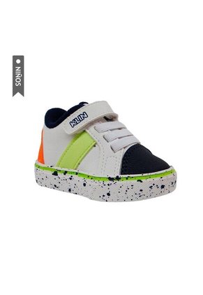 Tenis Klin Candy Pipoca Para Niños-Blanco/Azul