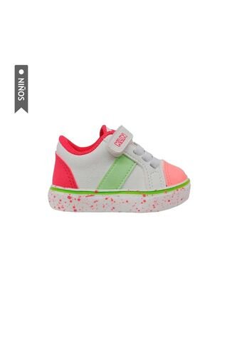 Tenis Klin Candy Pipoca Para Niños-Blanco/Rosa Klin